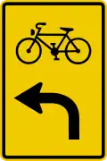 443: Junction for Cyclists (turn left ahead)
