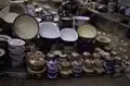 Market of cooking pans on the Niger River bank, Segou 1993