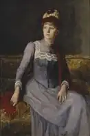 Portrait of Mrs. Anna Flensburg by Mina Carlson-Bredberg, 1887