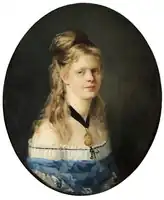 Portrait of Mina Carlson-Bredberg by Amanda Sidwall, 1876