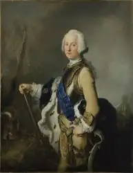 Adolf Frederick as crown prince of Sweden, in the uniform of the royal Swedish Garde du Corps (c. 1743)
